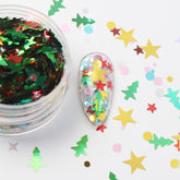 Nail Art Glitter Mixes - NG007 Holly Jolly